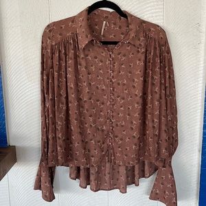 Free People Button Up Blouse
